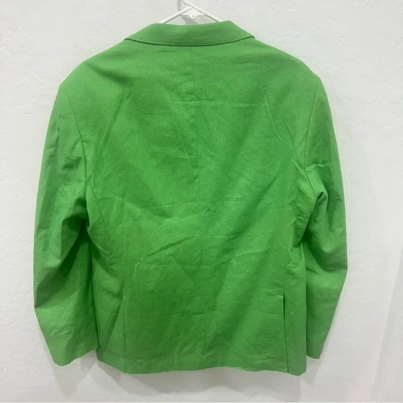 Tailorbyrd Kelly Green Sport Coat Mens 40R Linen Blend Notched Lapels Preppy